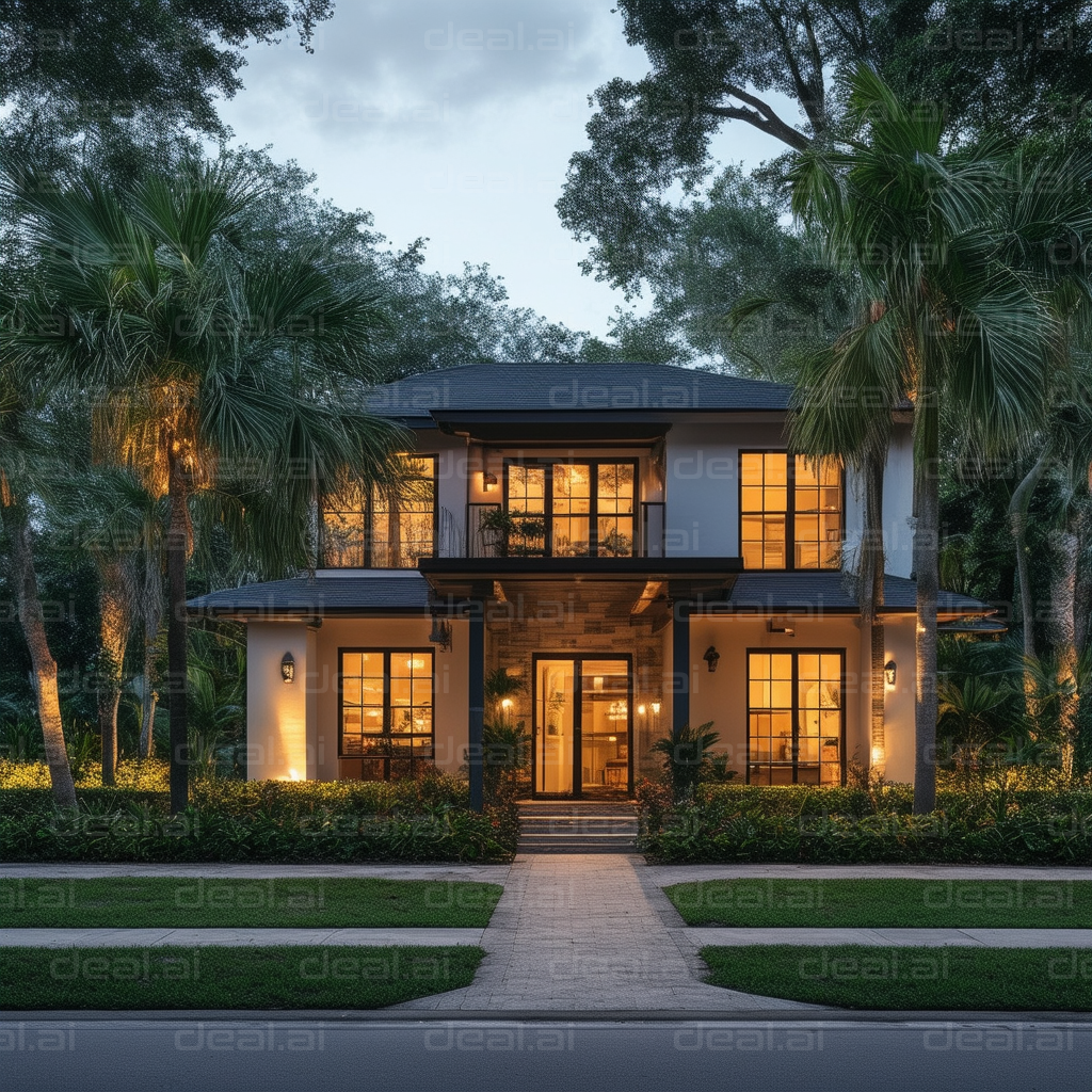 Cozy Evening at a Modern Home