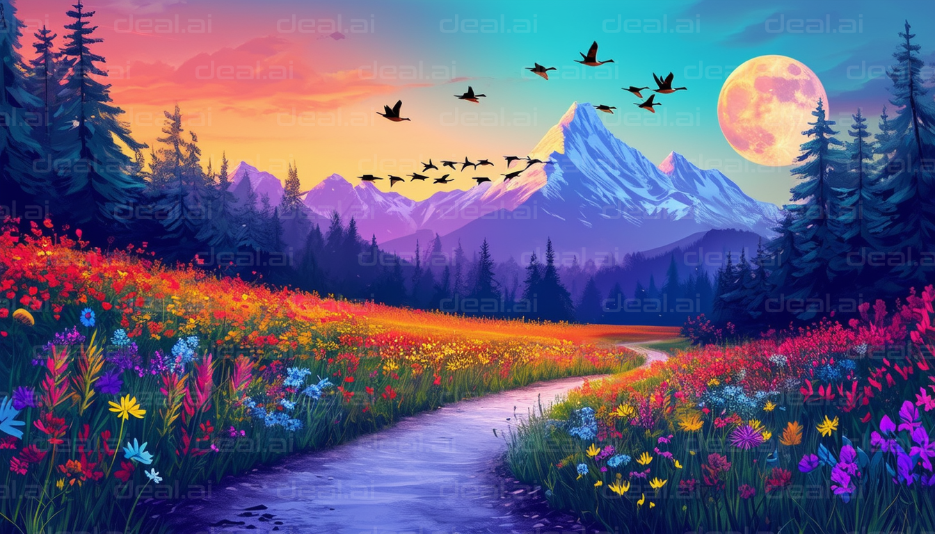 "Mountain Meadow at Twilight"