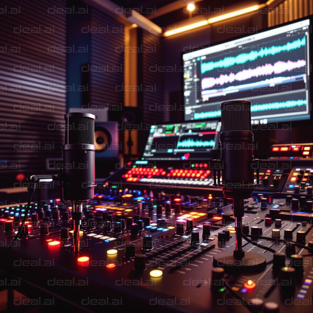 Vibrant Recording Studio Setup