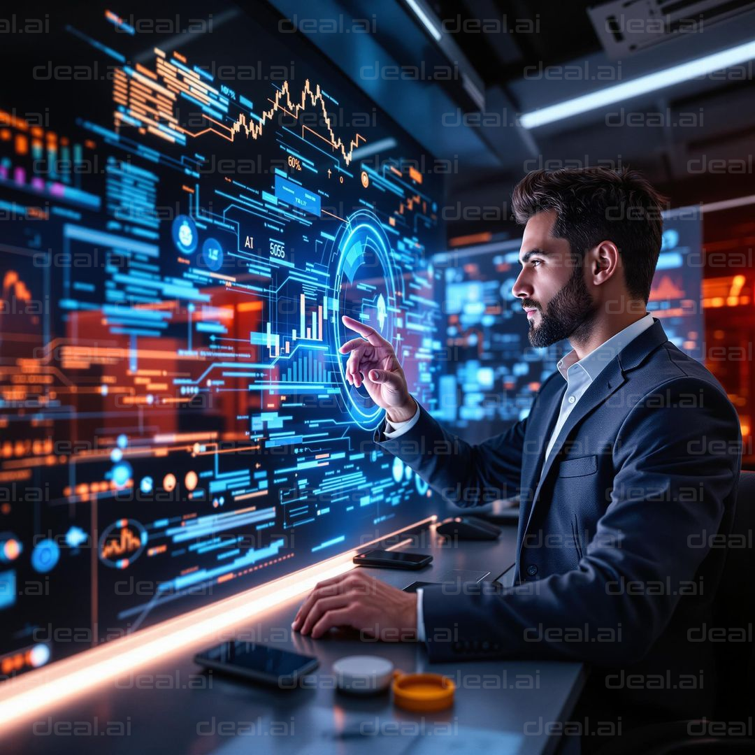 Futuristic Data Analysis Scene