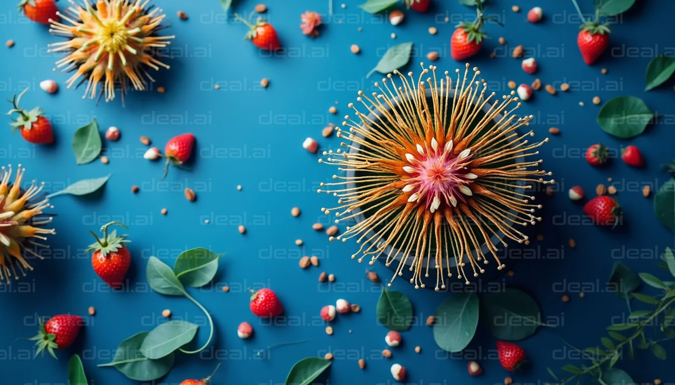 "Vibrant Fusion: Flowers & Berries"