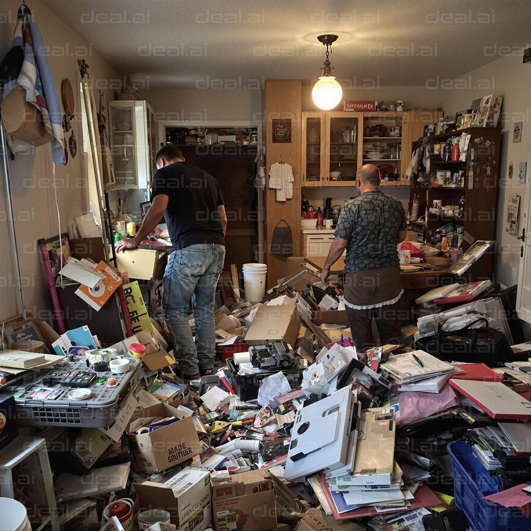 Messy Room Clean-Up in Progress