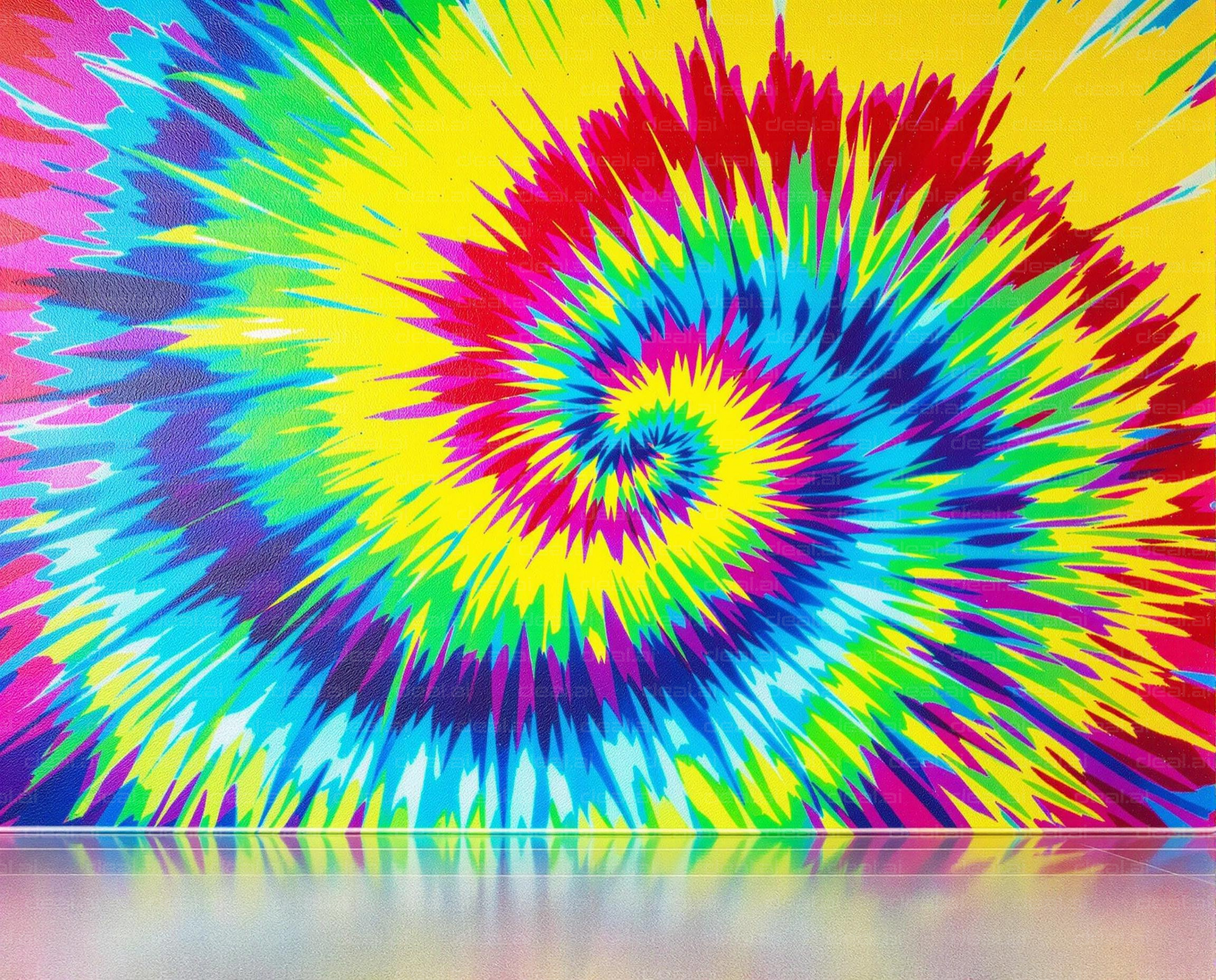Vibrant Tie-Dye Spiral Explosion