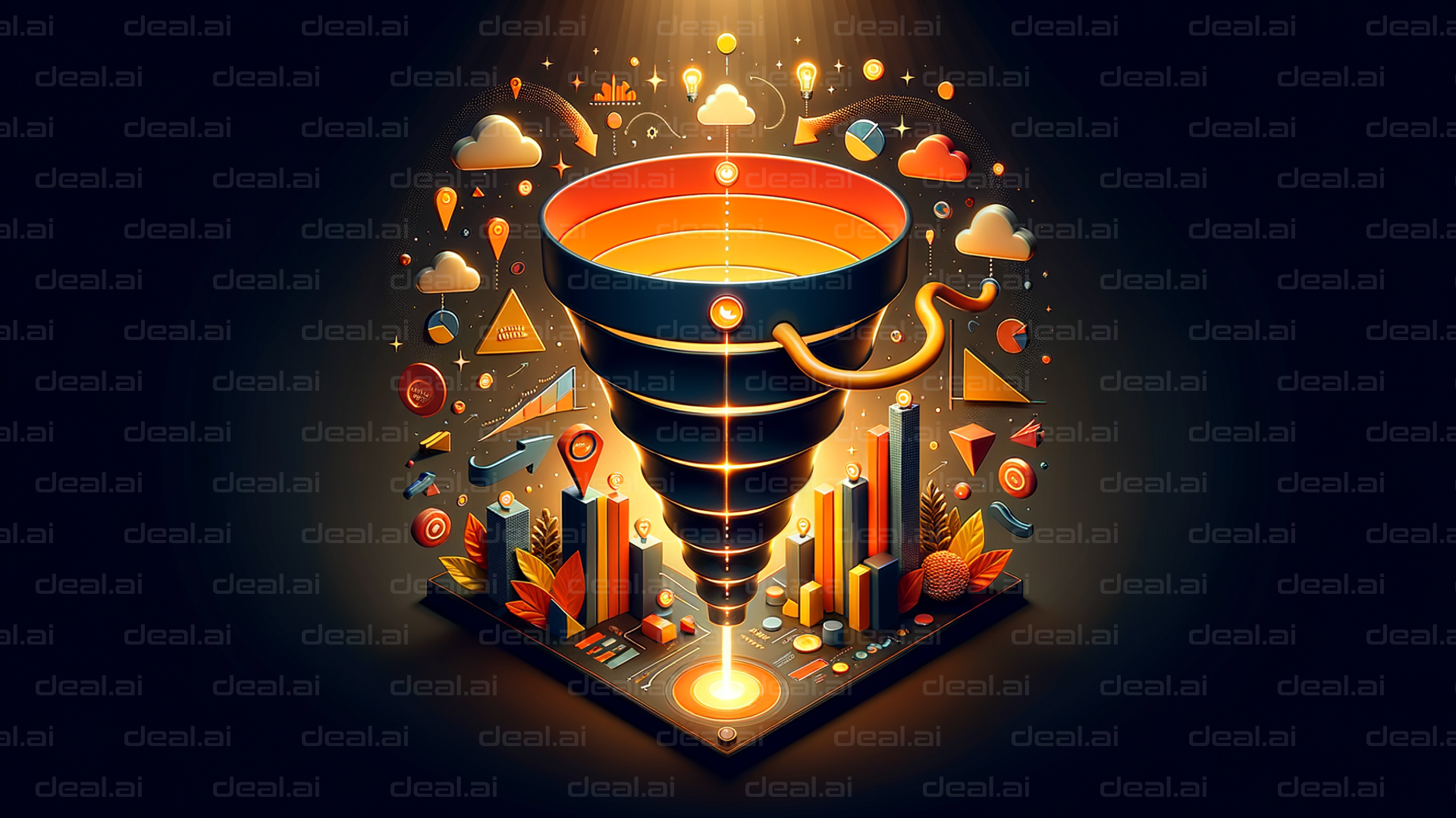 "Data Flow Funnel Visualization"