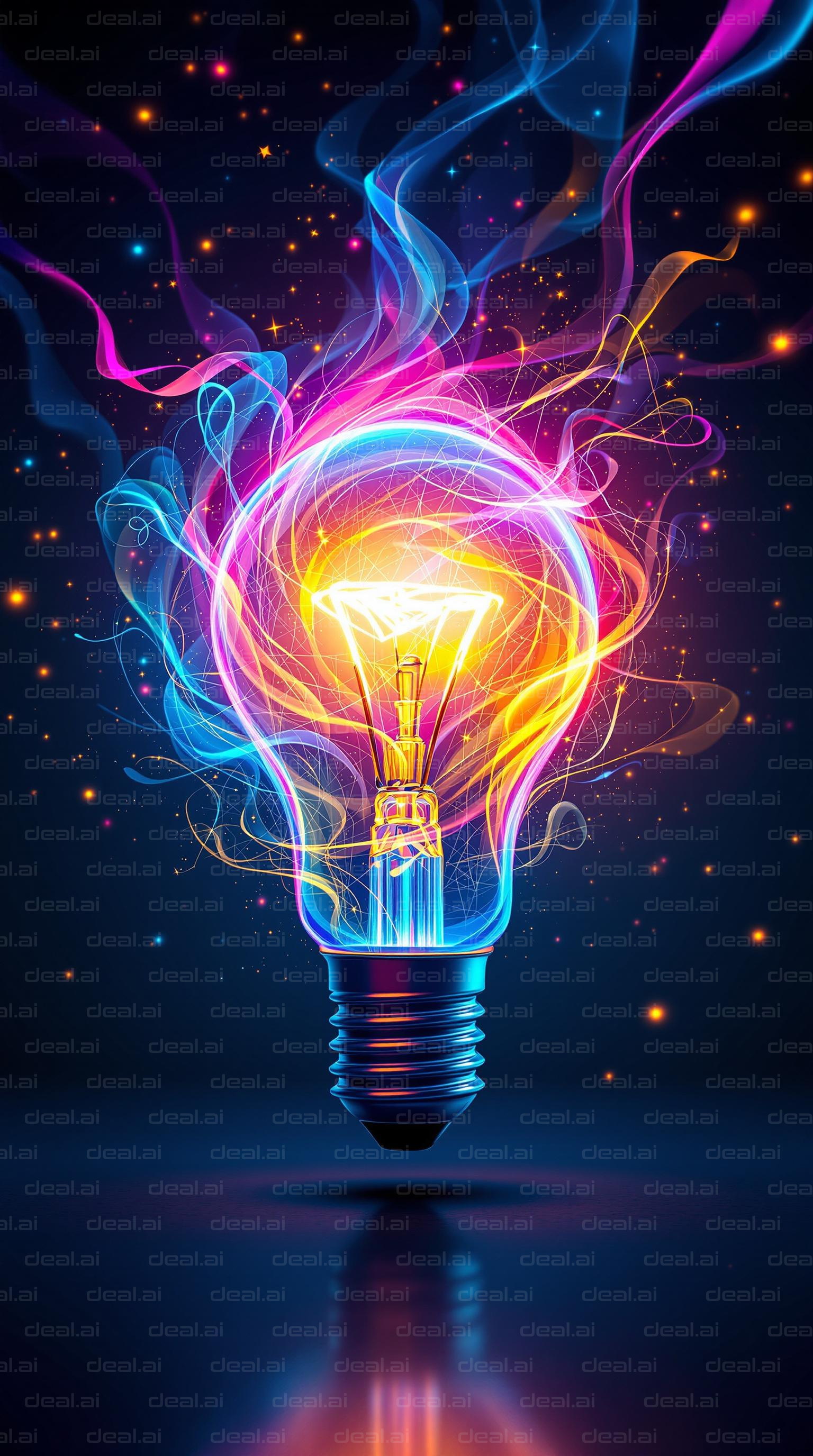 Vibrant Lightbulb Artistry