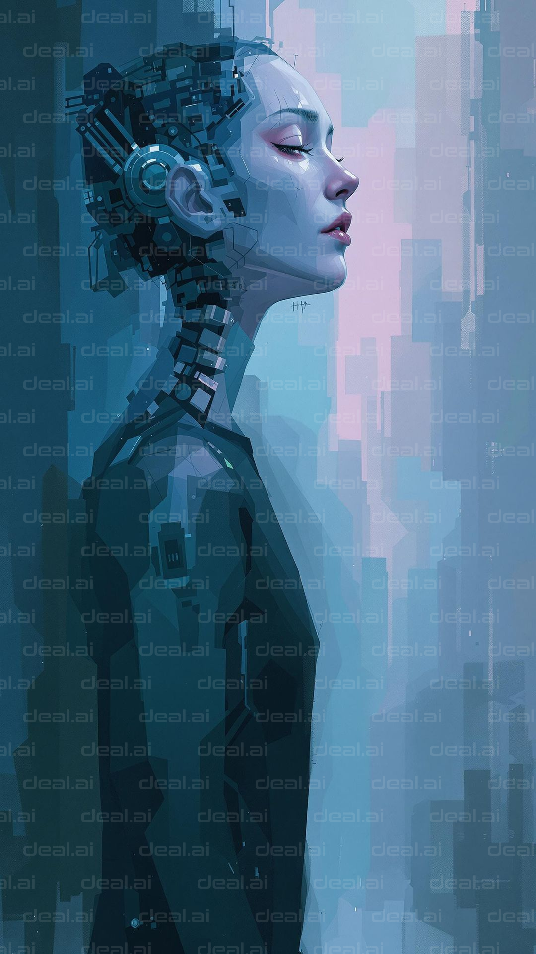 "Futuristic Cybernetic Profile"