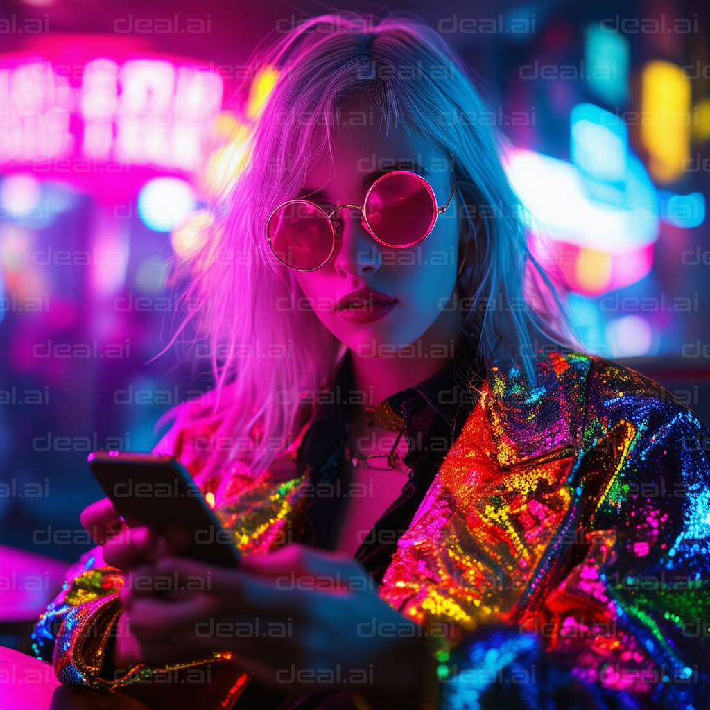 Neon Lights and Glittering Style