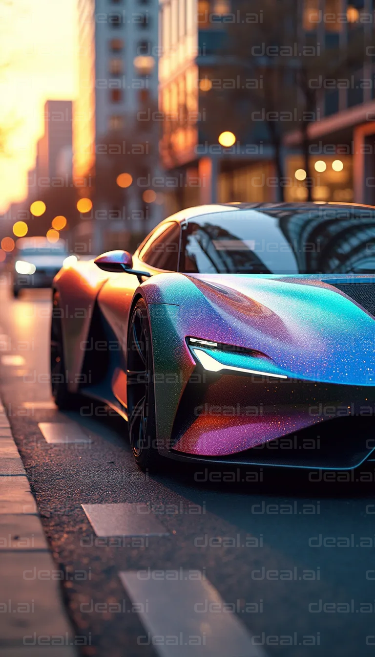 Shimmering Supercar at Dusk