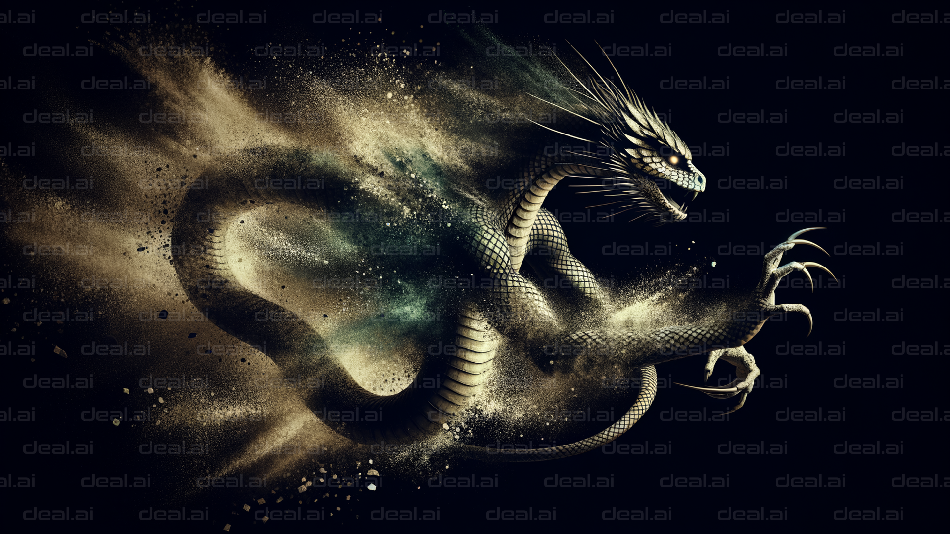 "Ethereal Dragon in Motion"