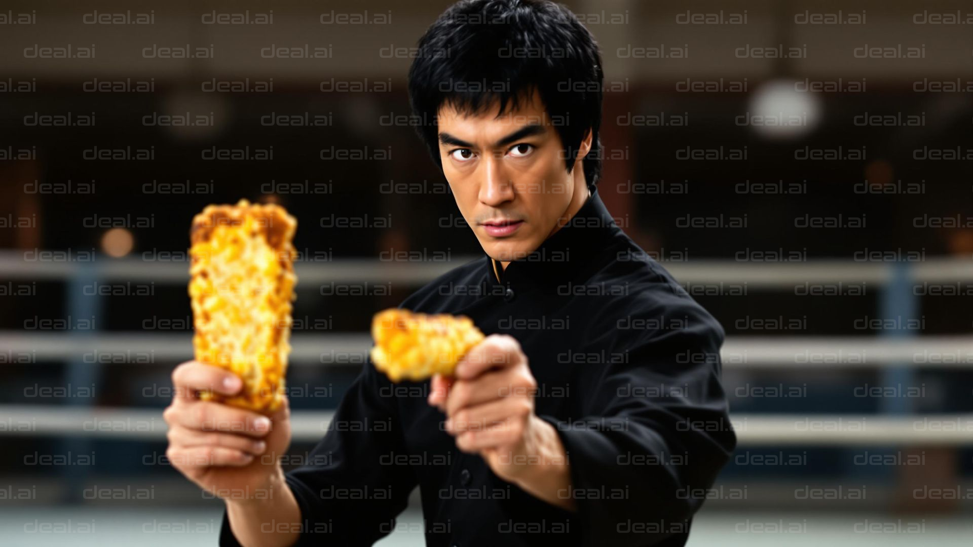 Martial Arts and Cheesy Snacks Fusion