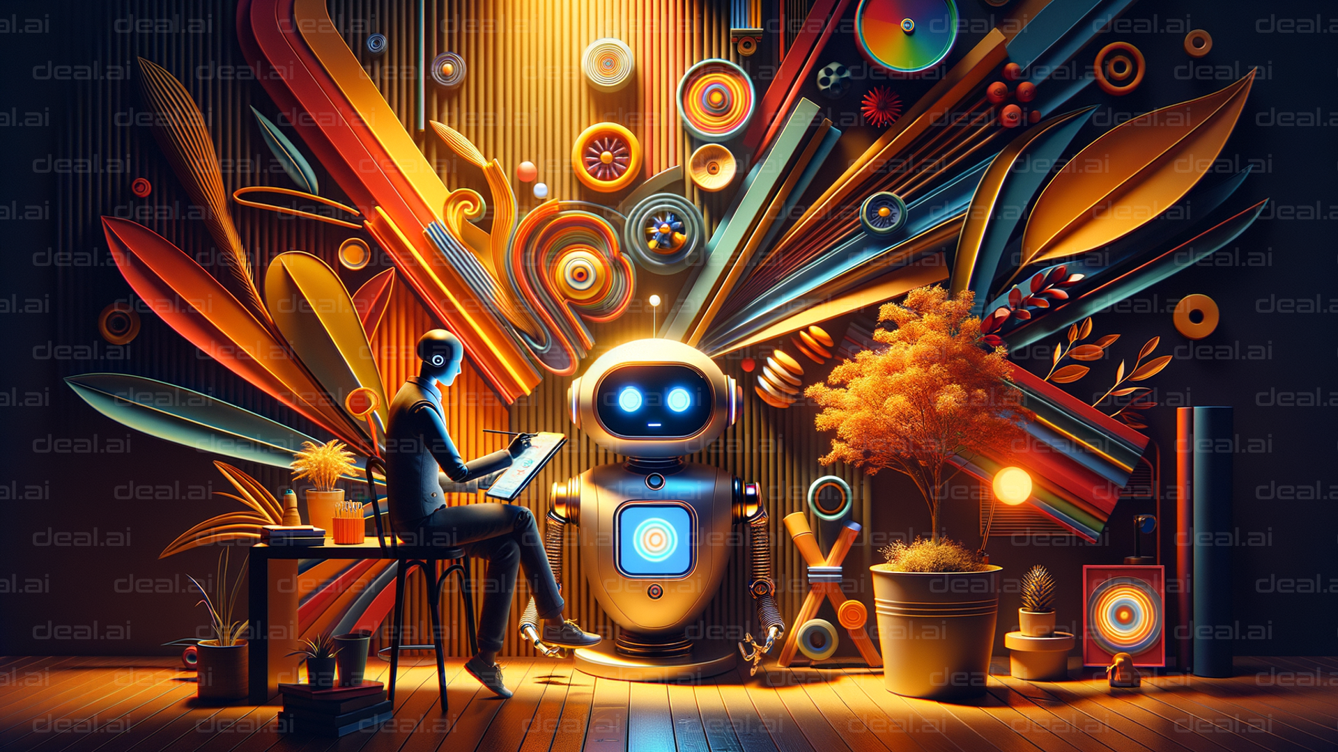 Human and Robot Art Collaboration