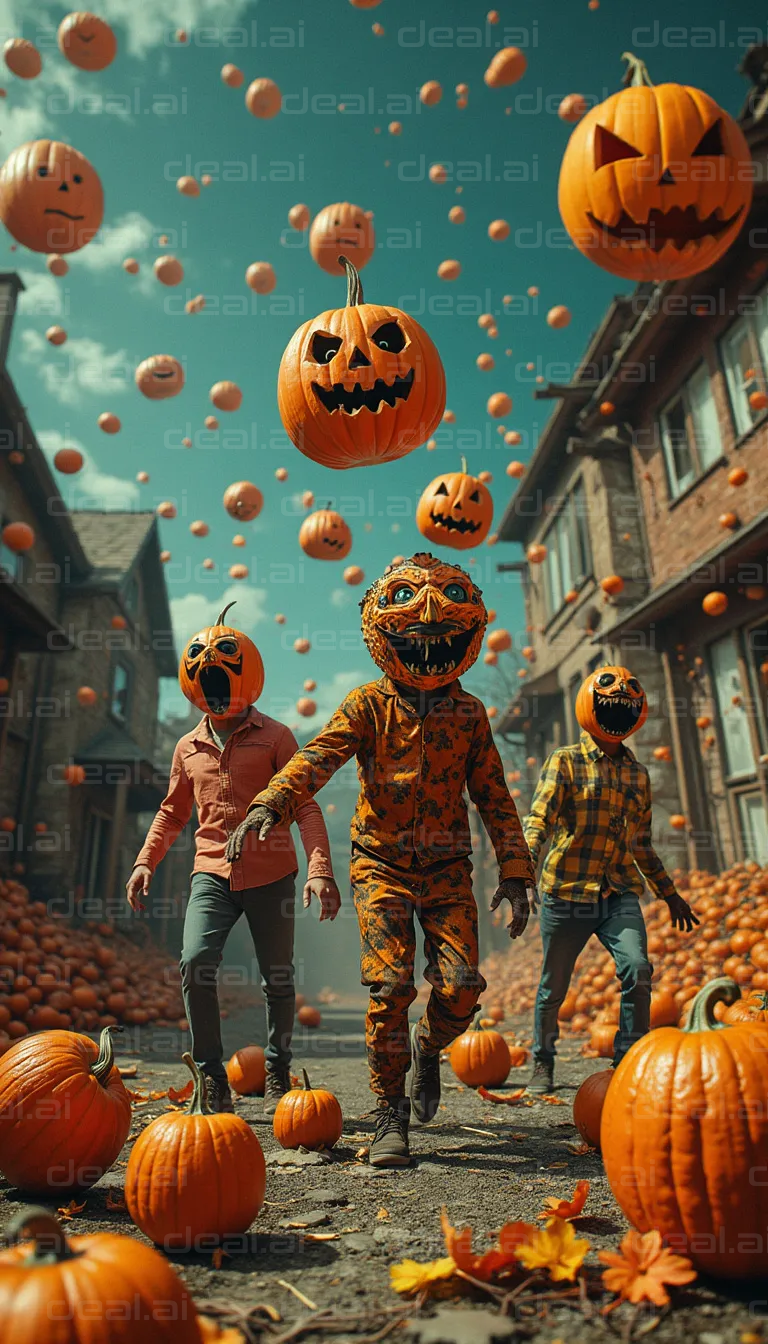 "Pumpkin Heads and Floating Jack-o'-Lanterns"