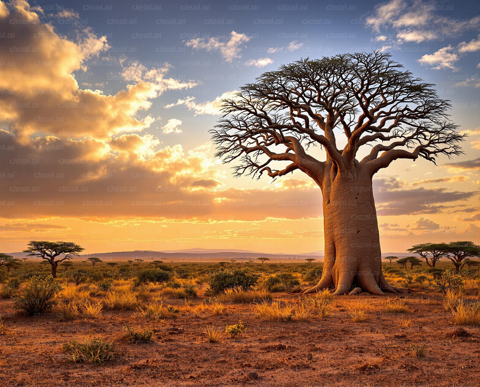 Majestic Baobab at Sunset