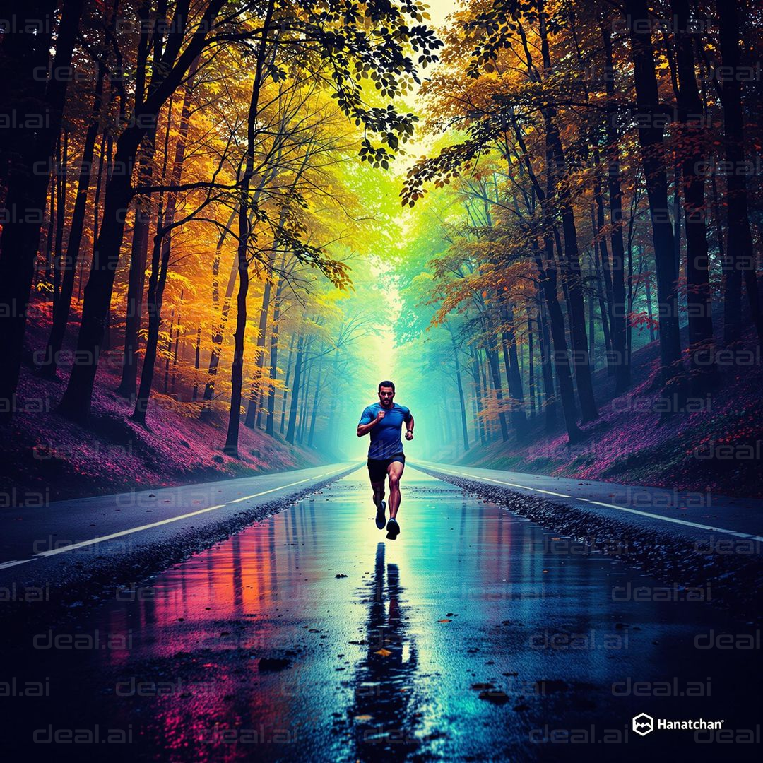 "Vibrant Forest Runner"