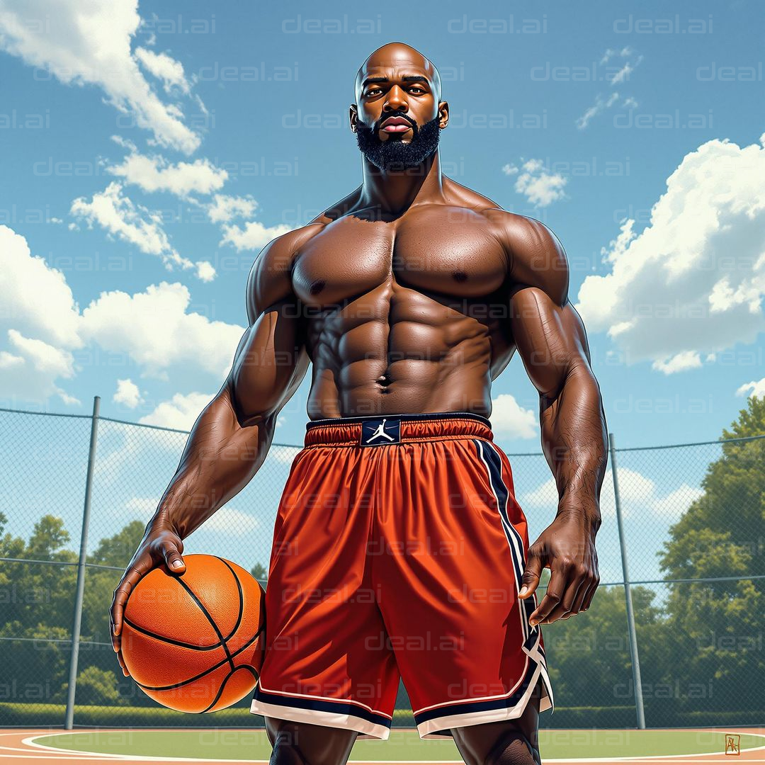 Basketball Titan on the Court
