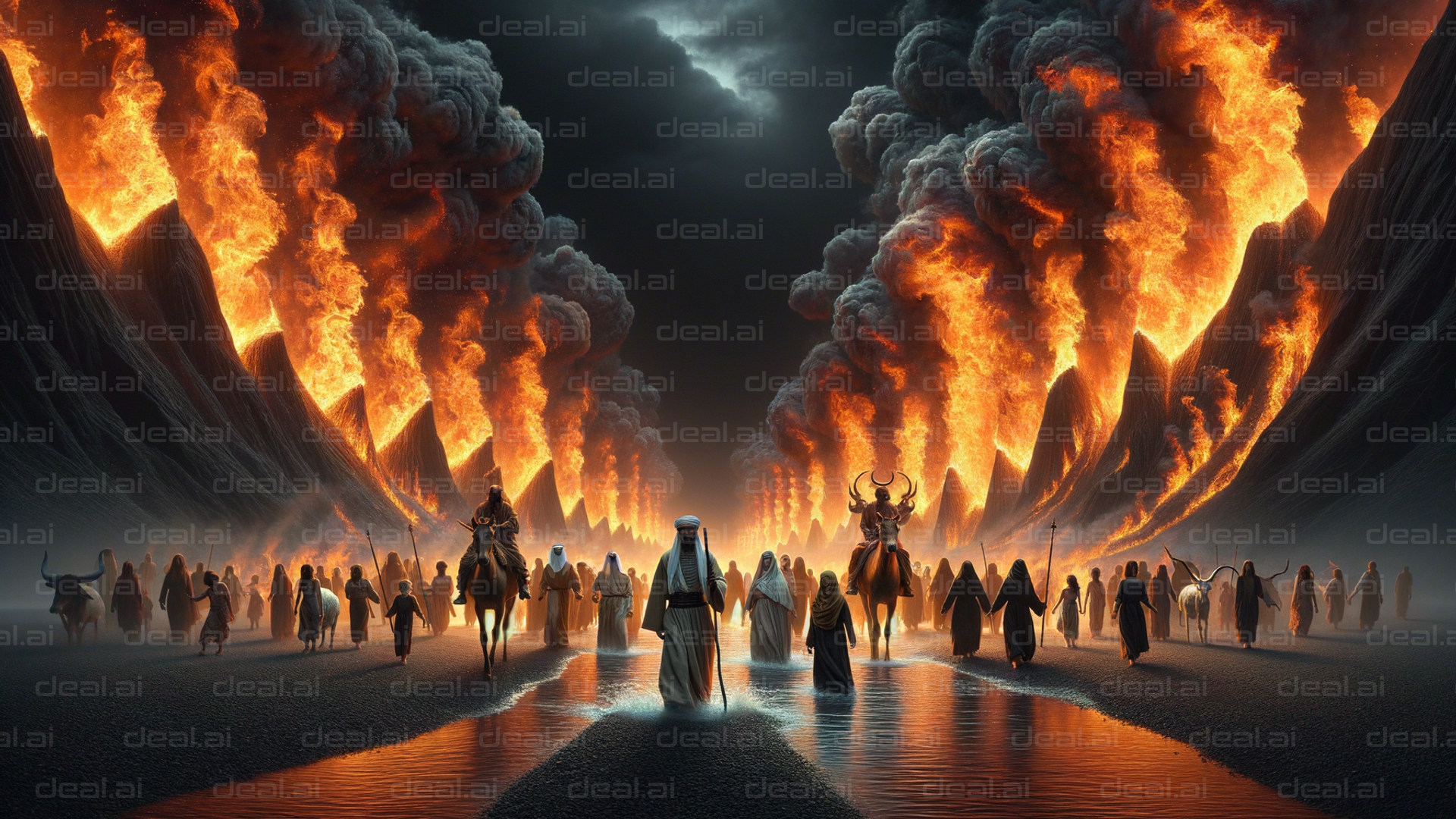 "Journey Through the Fiery Abyss"