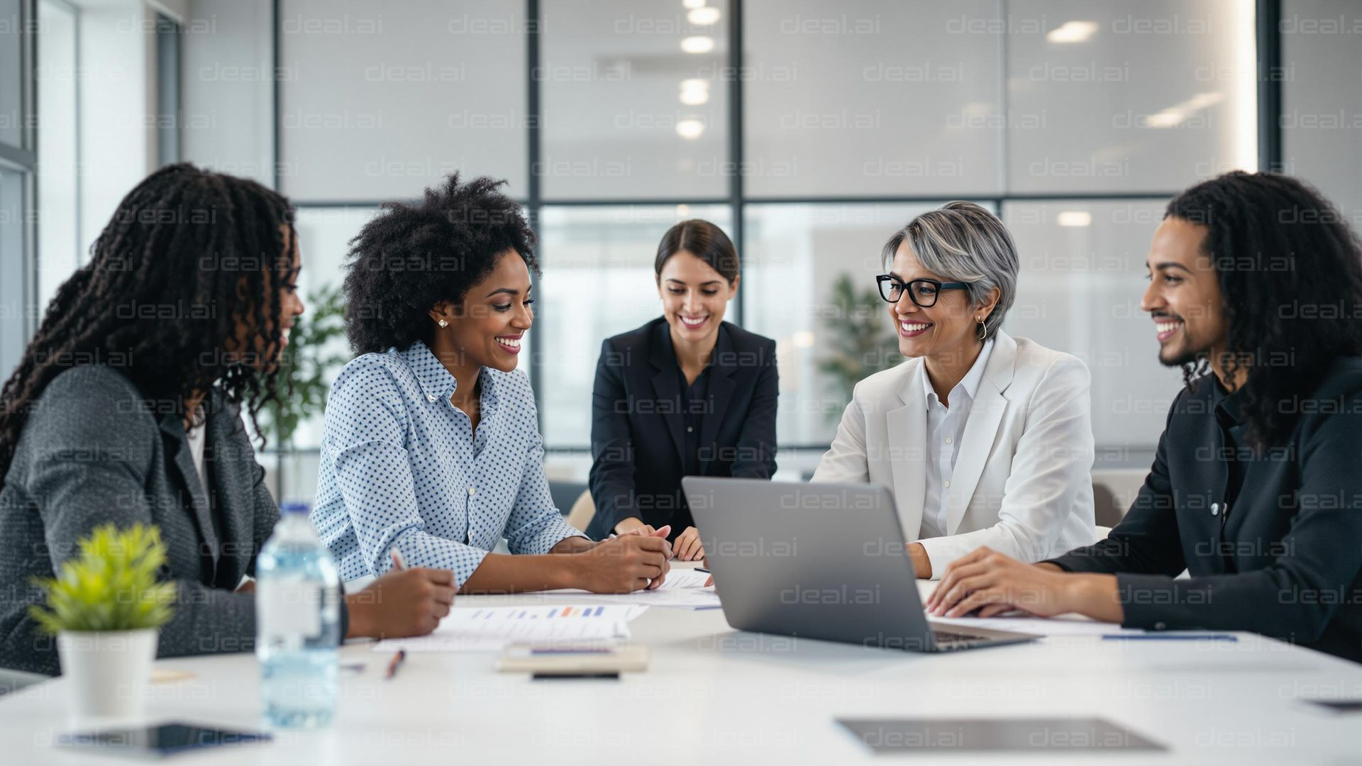 Team Meeting in Modern Office