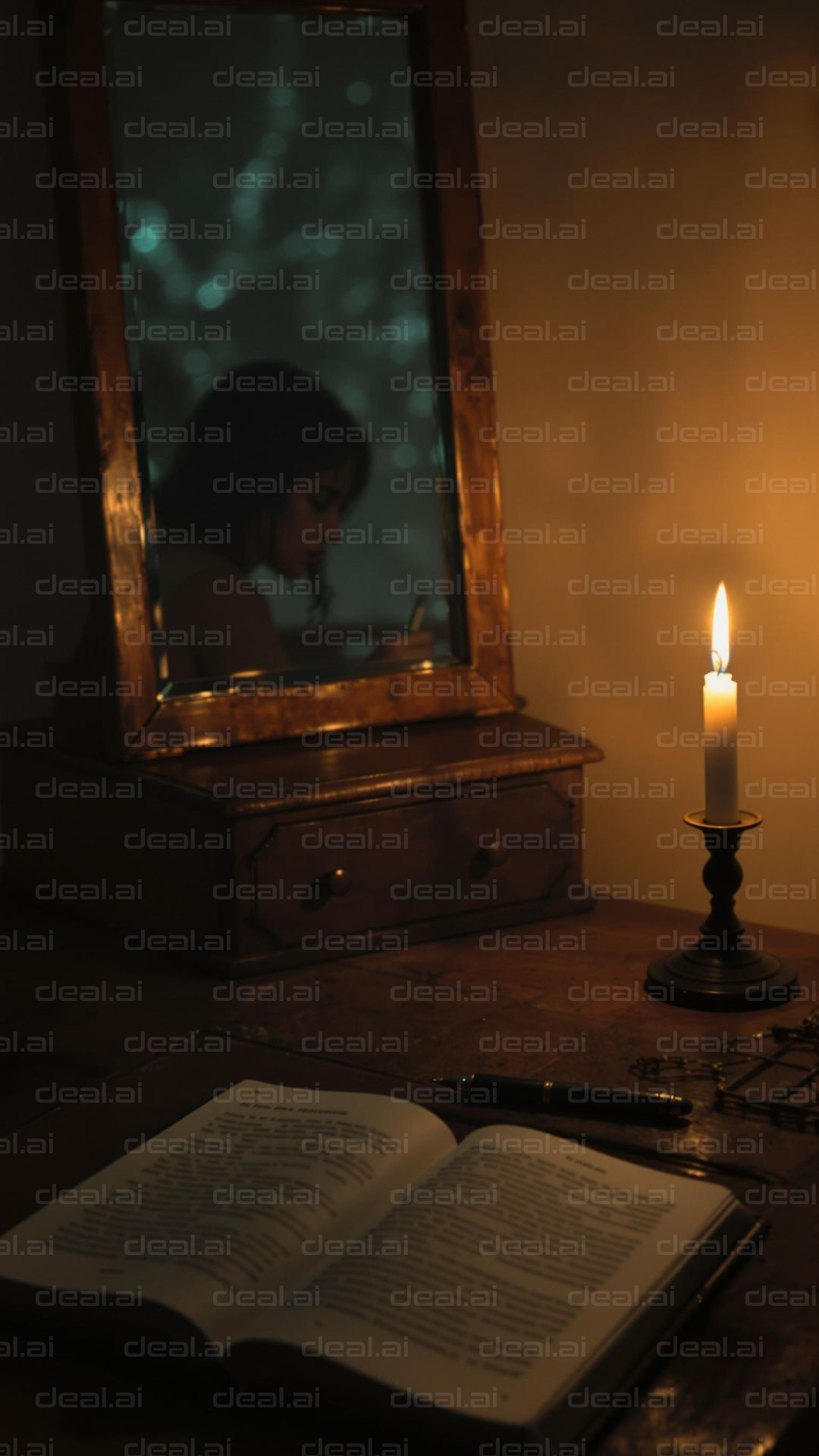 "Candlelit Reflection and Reading"