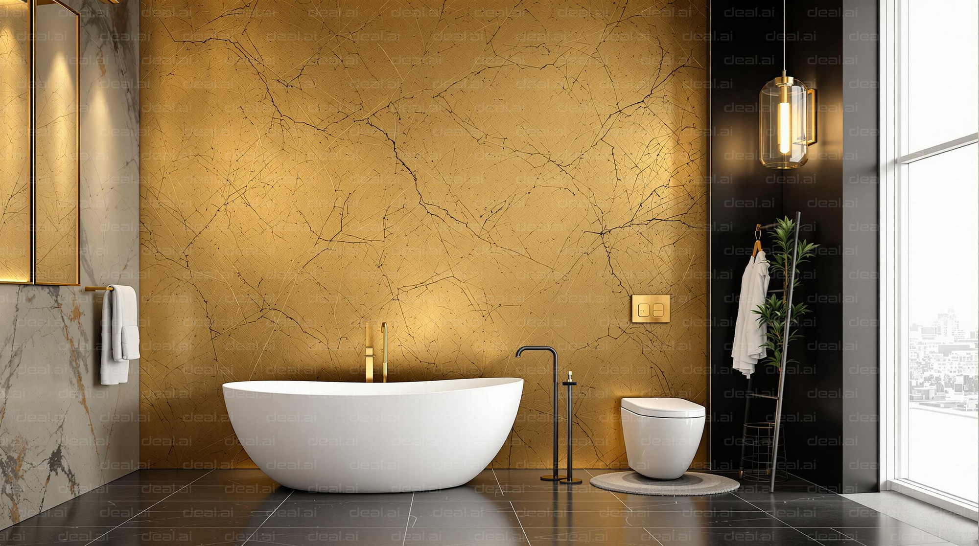 Luxurious Gold Bathroom Design