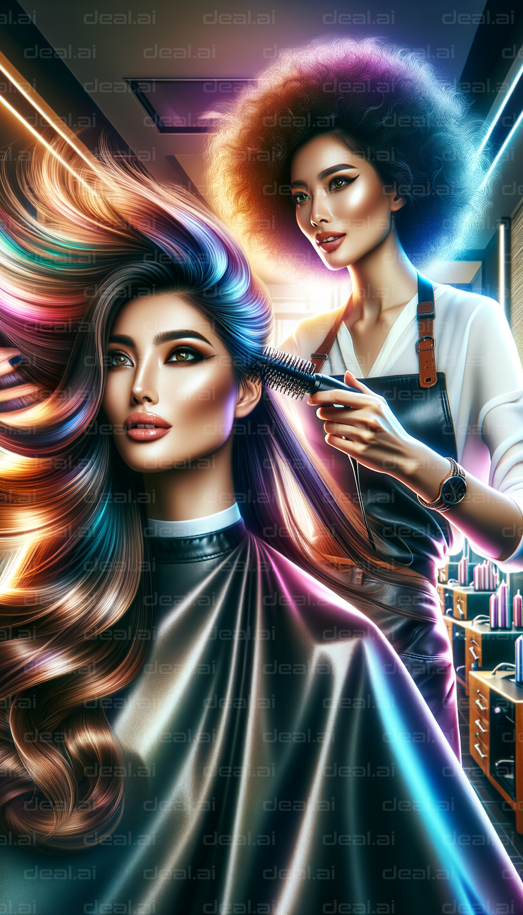 "Vibrant Salon Hair Makeover Magic"