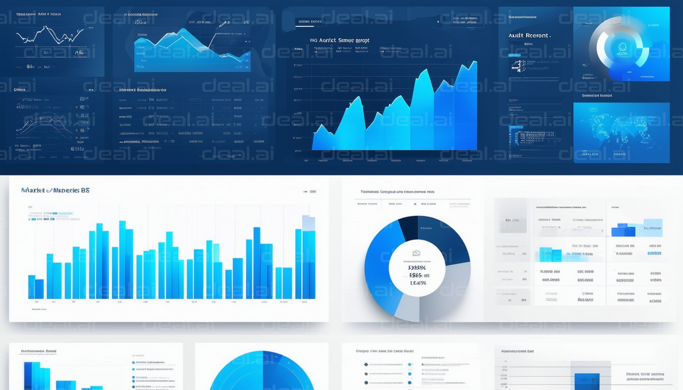 Data Analytics Dashboard with Blue Charts