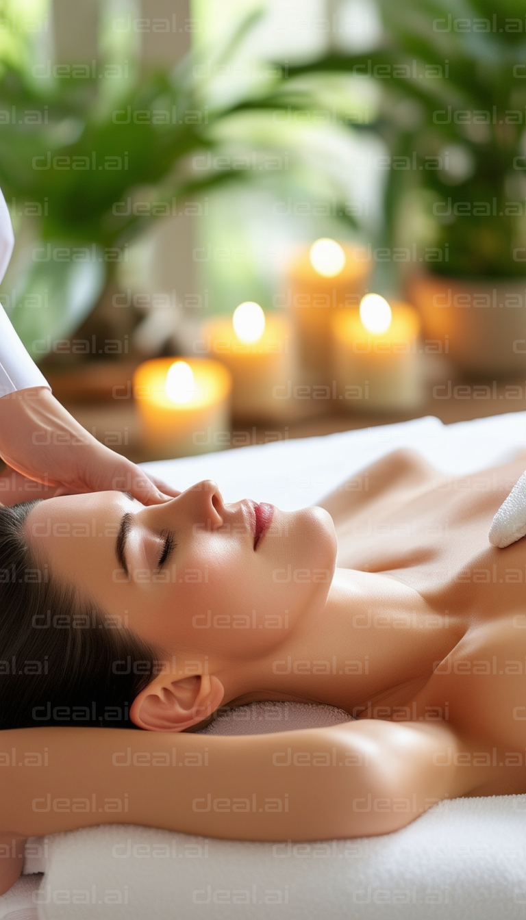 "Relaxing Spa Treatment with Candles"