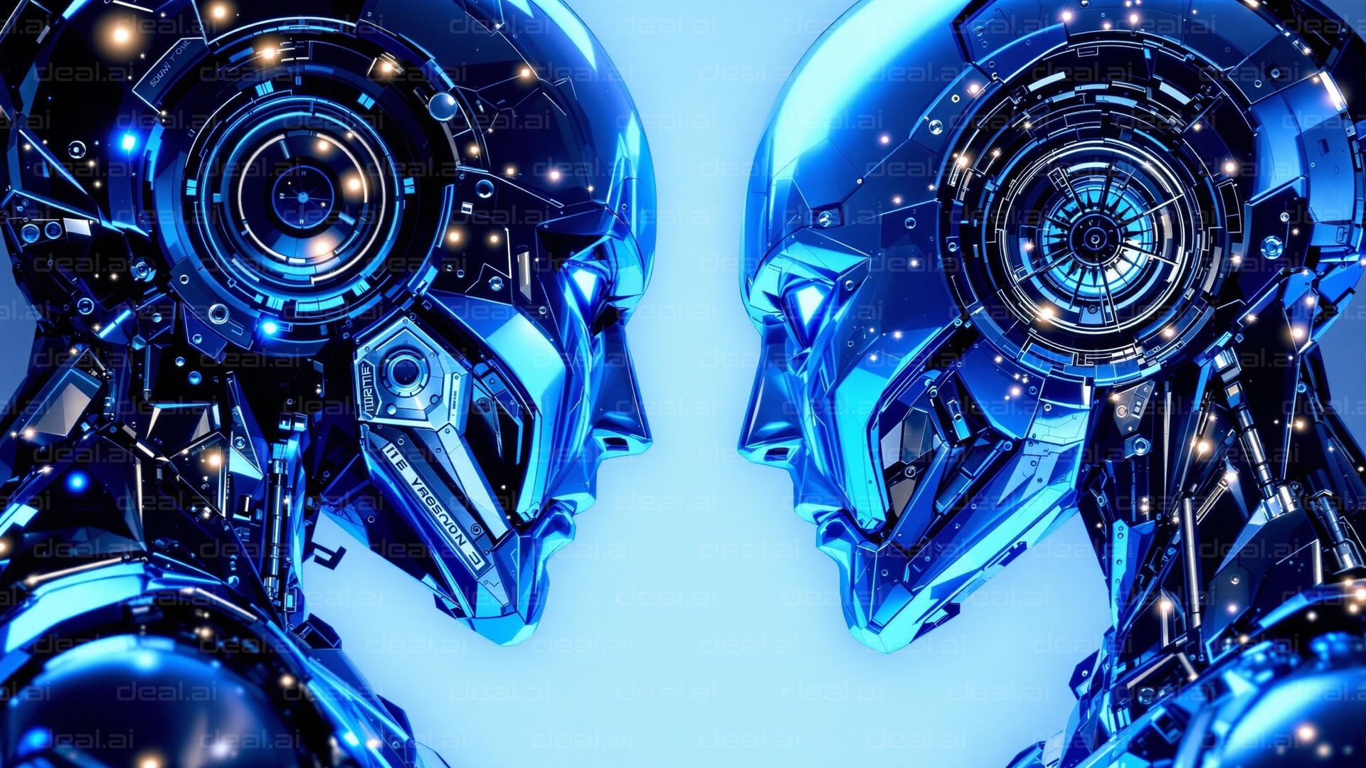 Futuristic Robotic Face-Off
