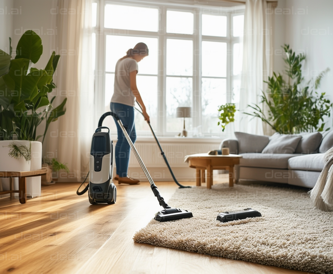 Vacuuming the Living Room