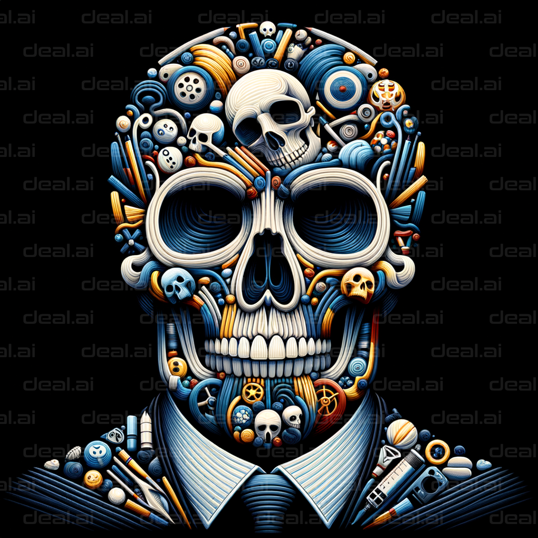 "Intricate Skull Art"