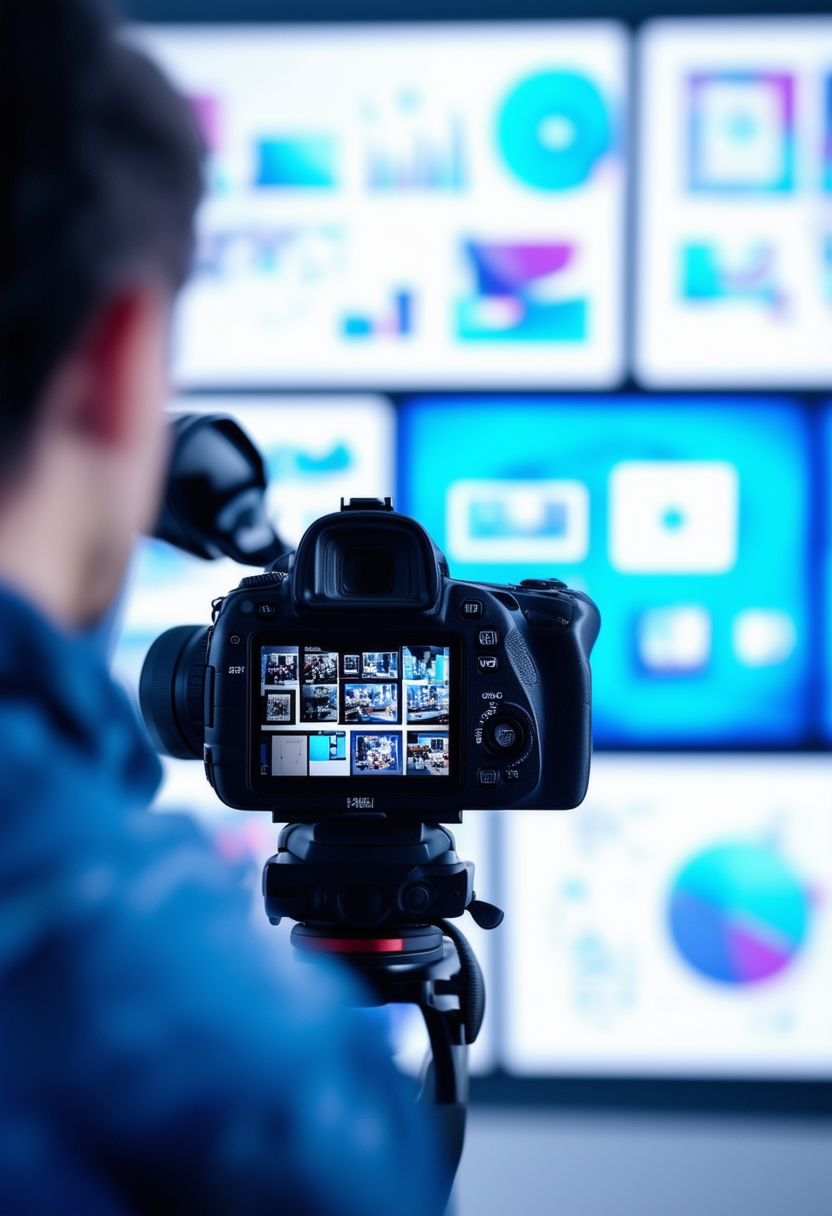 Photographer Capturing Data Displays