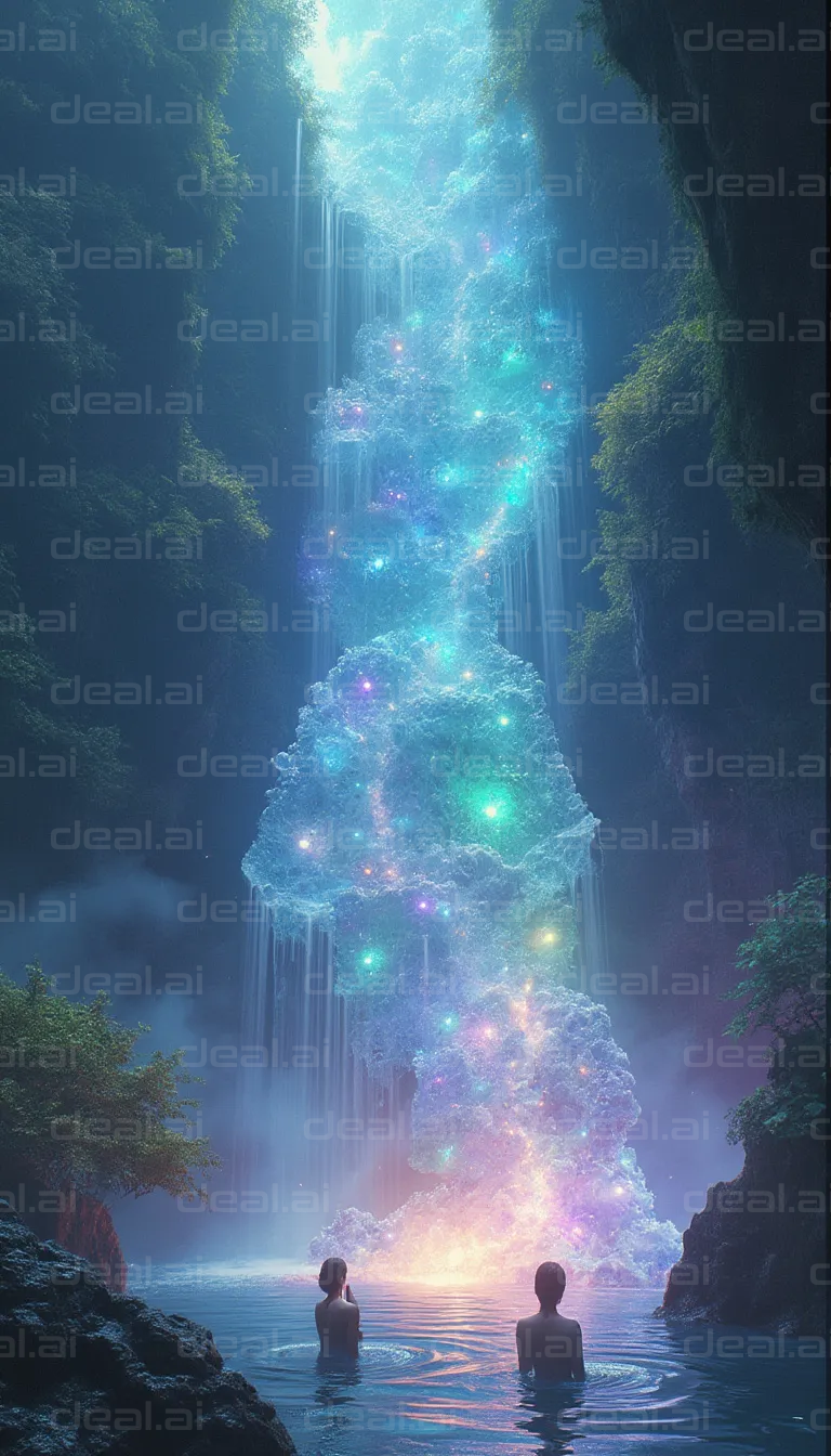 "Enchanted Waterfall of Lights"