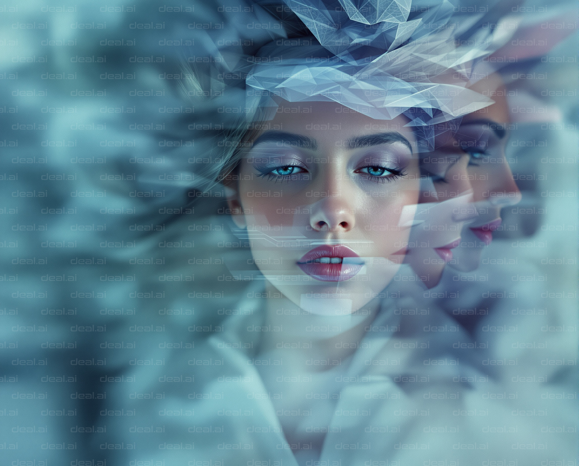 Dreamlike Reflections in Blue