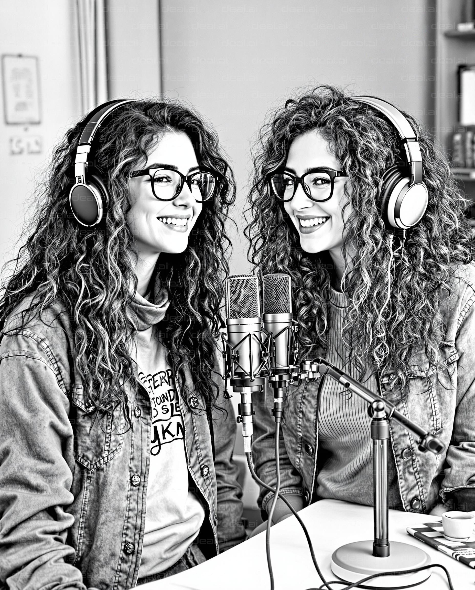 Podcasting Twins in Action