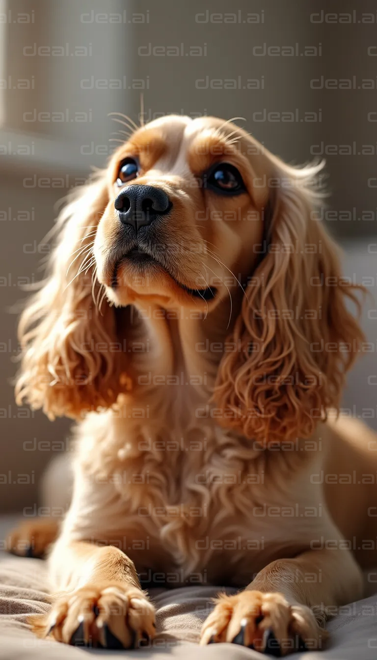 Golden Cocker Spaniel Posing Adorably