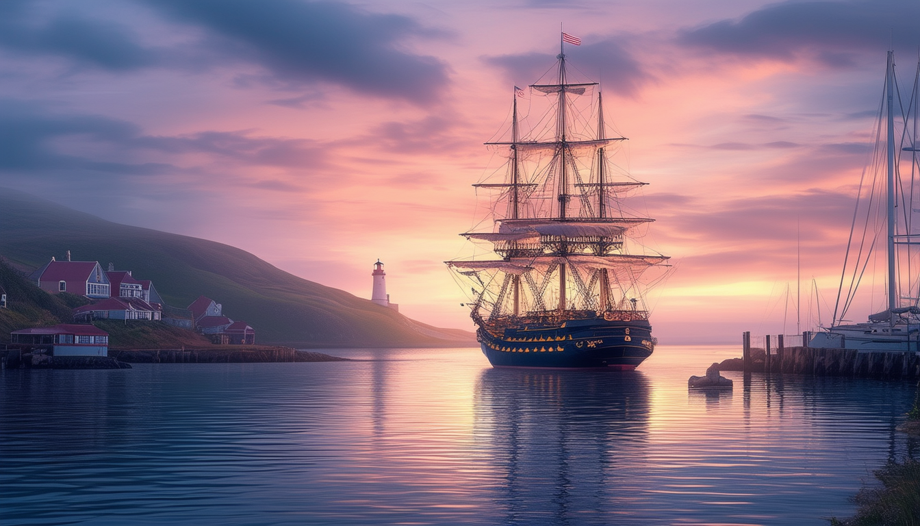 Sunset Sail by the Lighthouse Coast