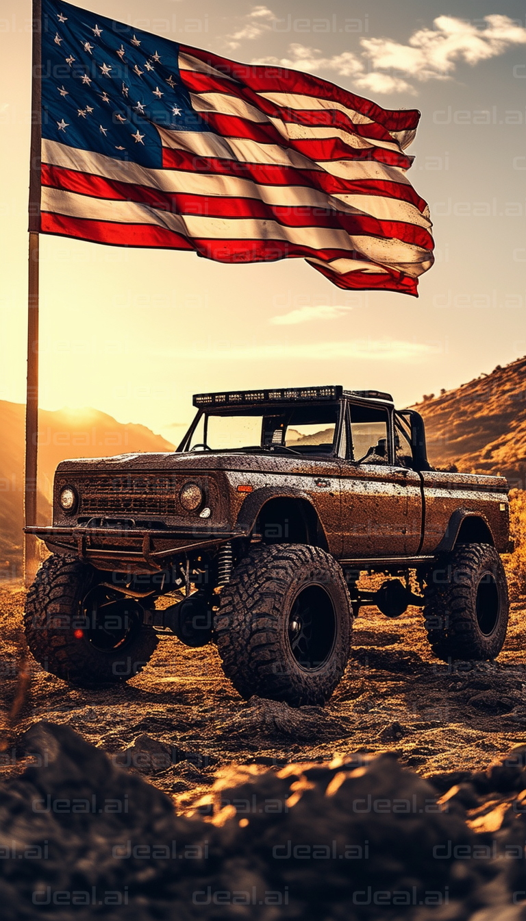 "Patriotic Off-Road Adventure"