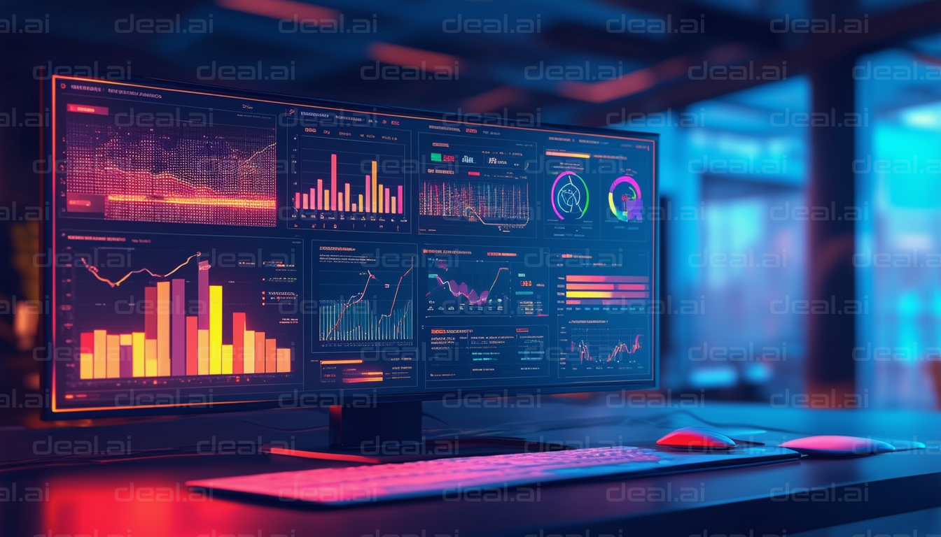 Data Analytics Dashboard in Modern Office