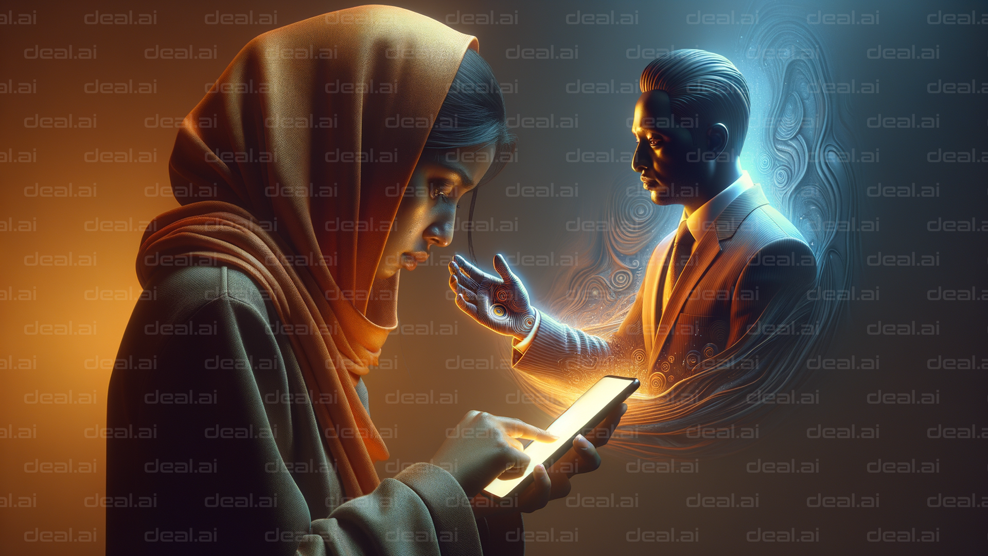 "Digital Connection Across Realms"