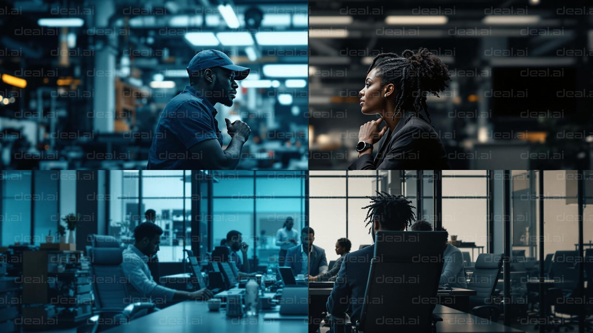 "Workplace Discussions Montage"