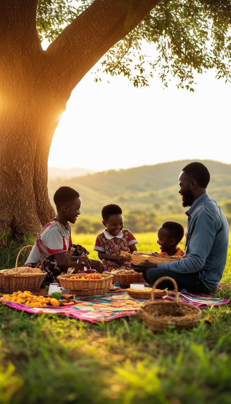 Family Picnic Under the Tree