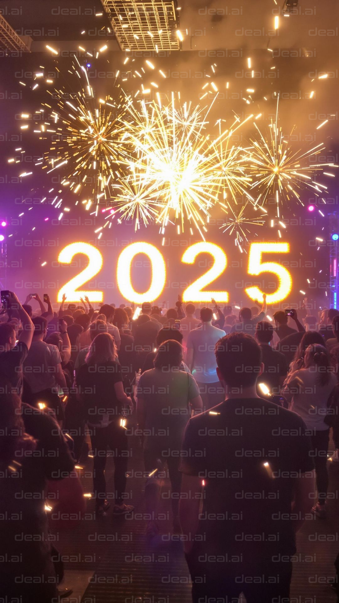 "Welcoming 2025 with Fireworks"