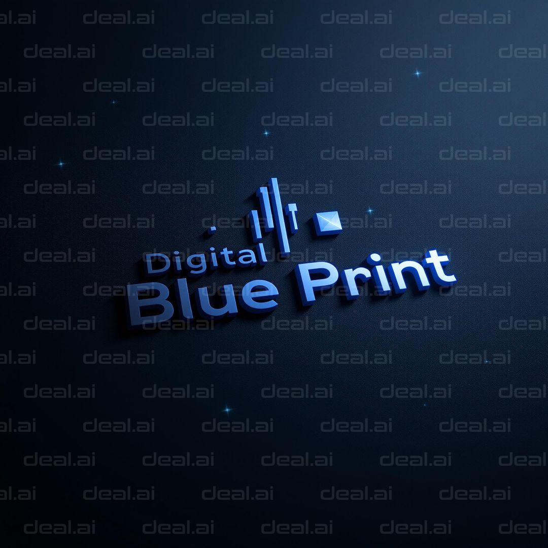 "Digital Blue Print Logo Design"