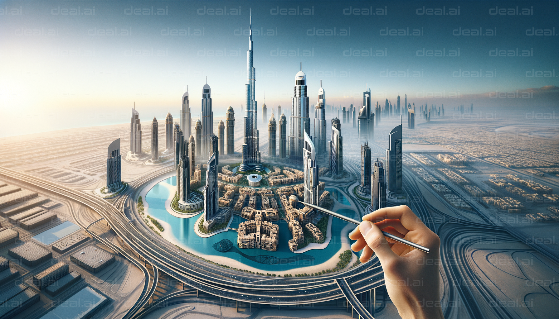 "Designing a Futuristic Desert Cityscape"