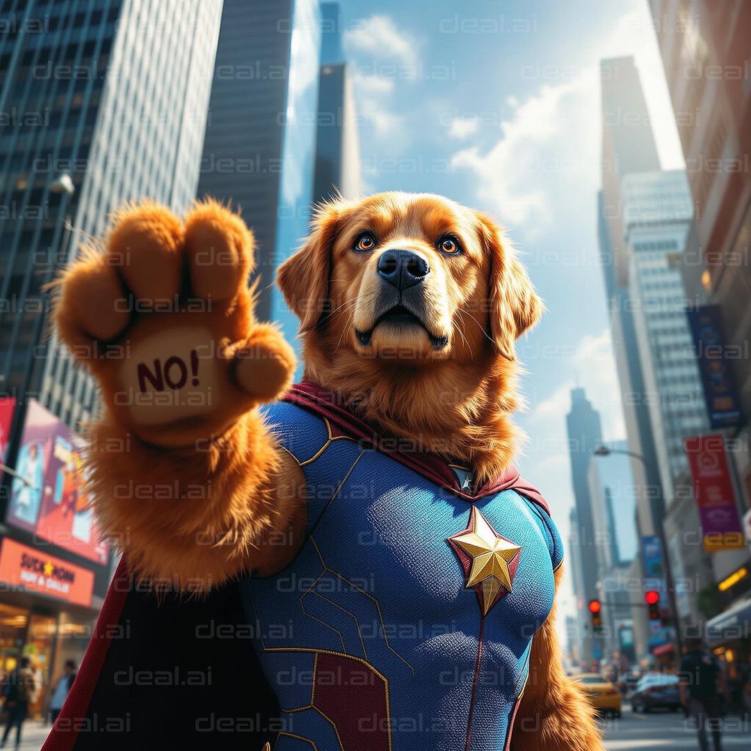 Superhero Dog Says No!