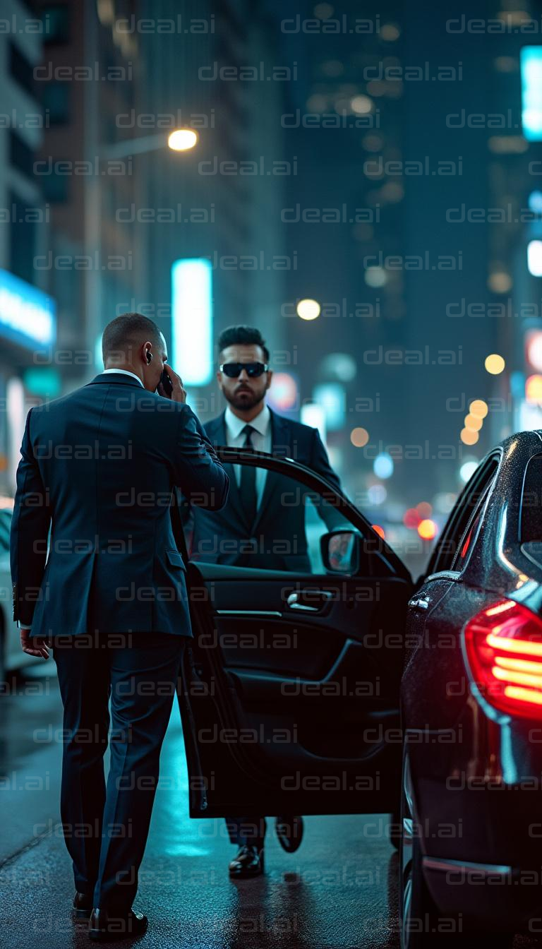 "Bodyguards at Night on Duty"