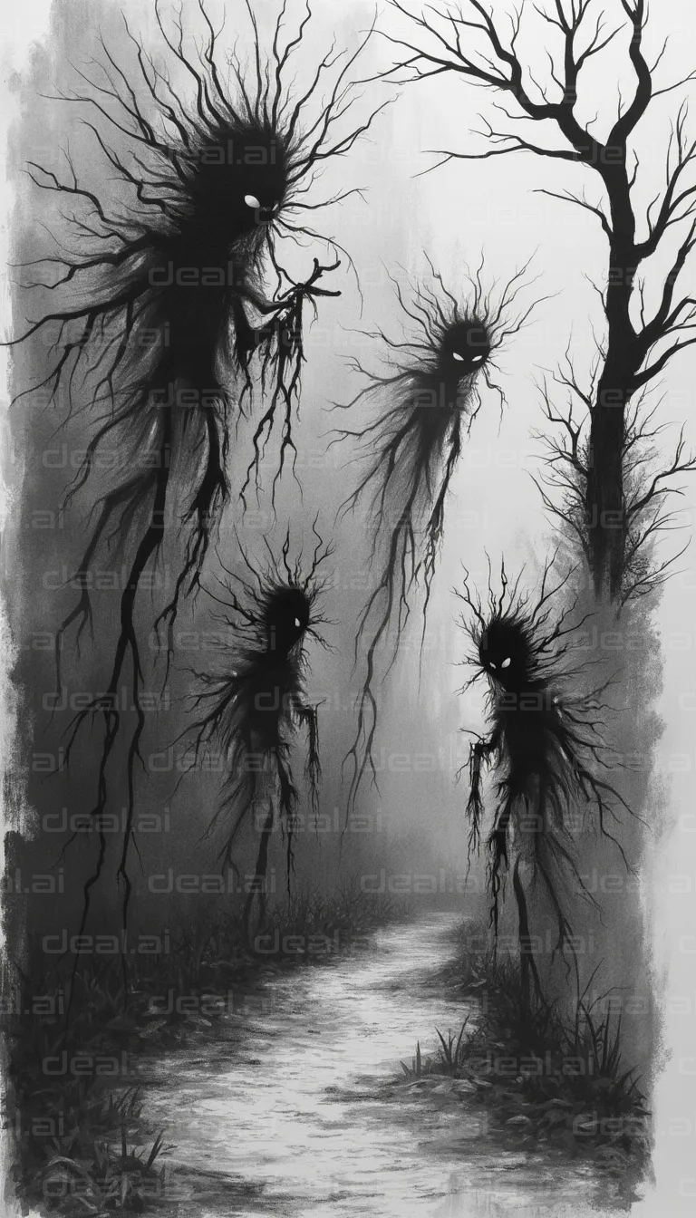 "Forest Entities in the Mist"