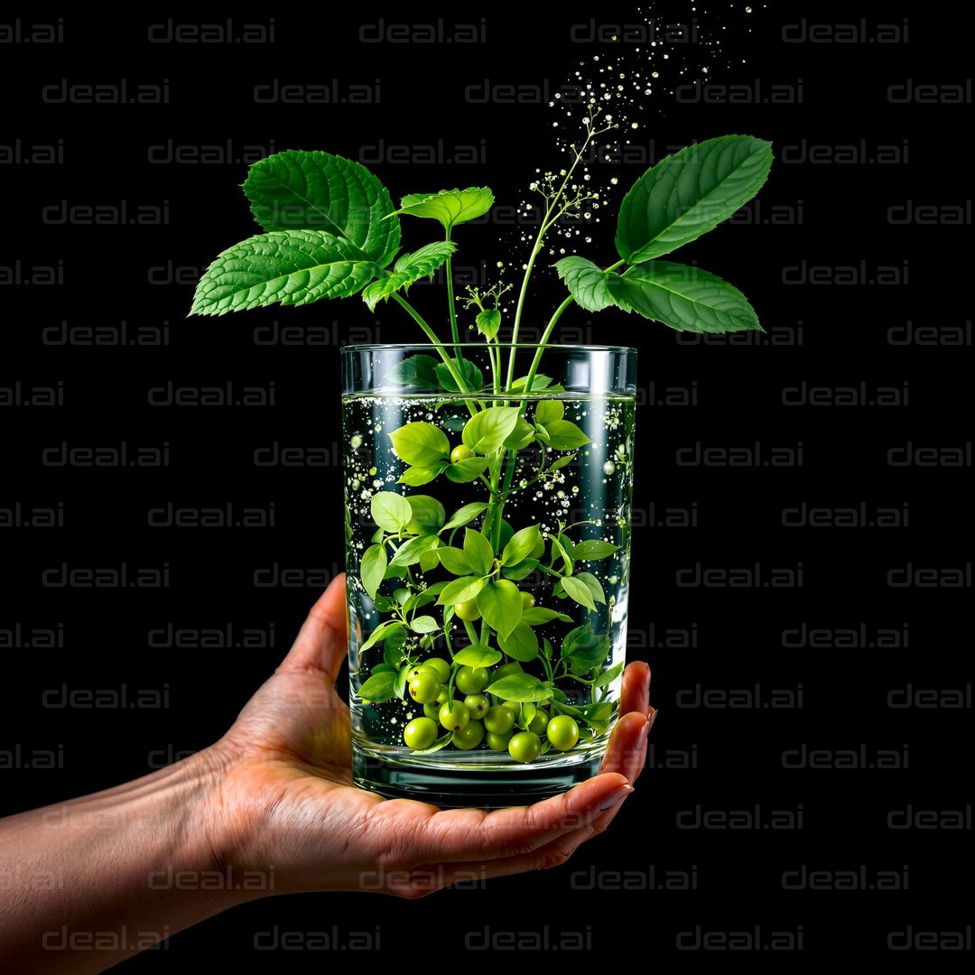 "Plants in a Glass Jar"