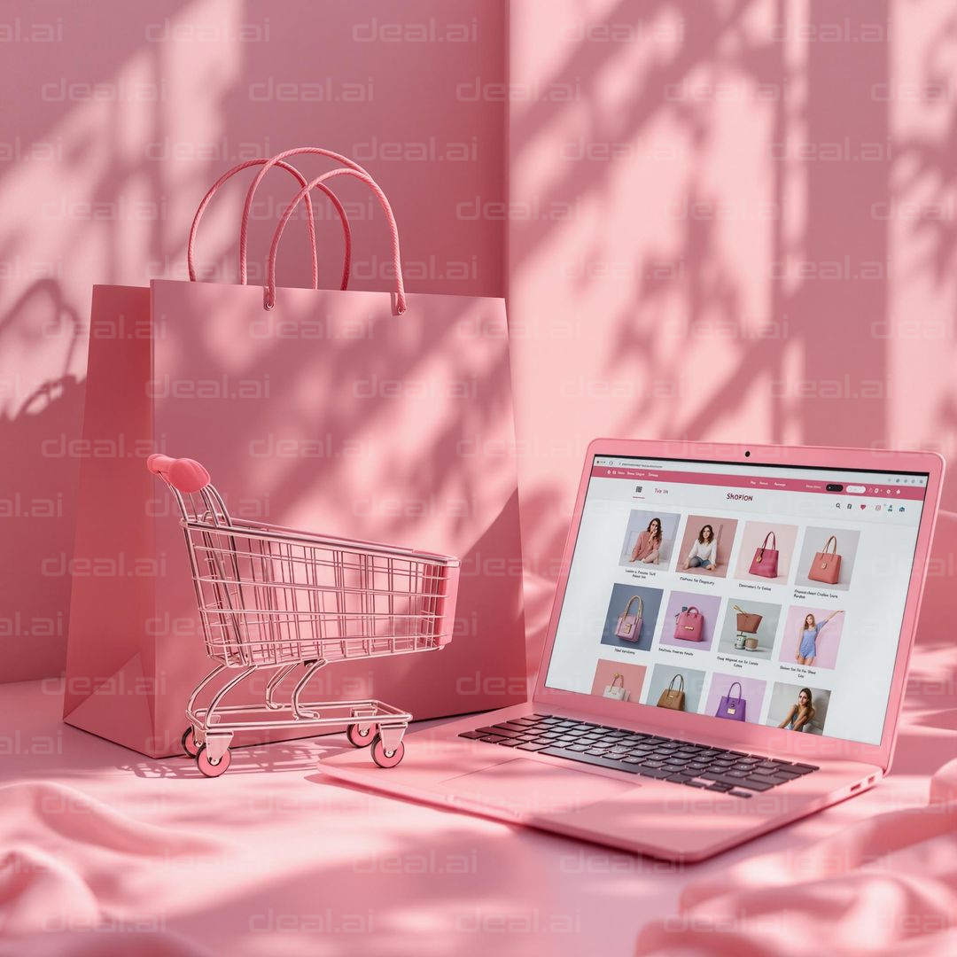 Pink Online Shopping Bliss