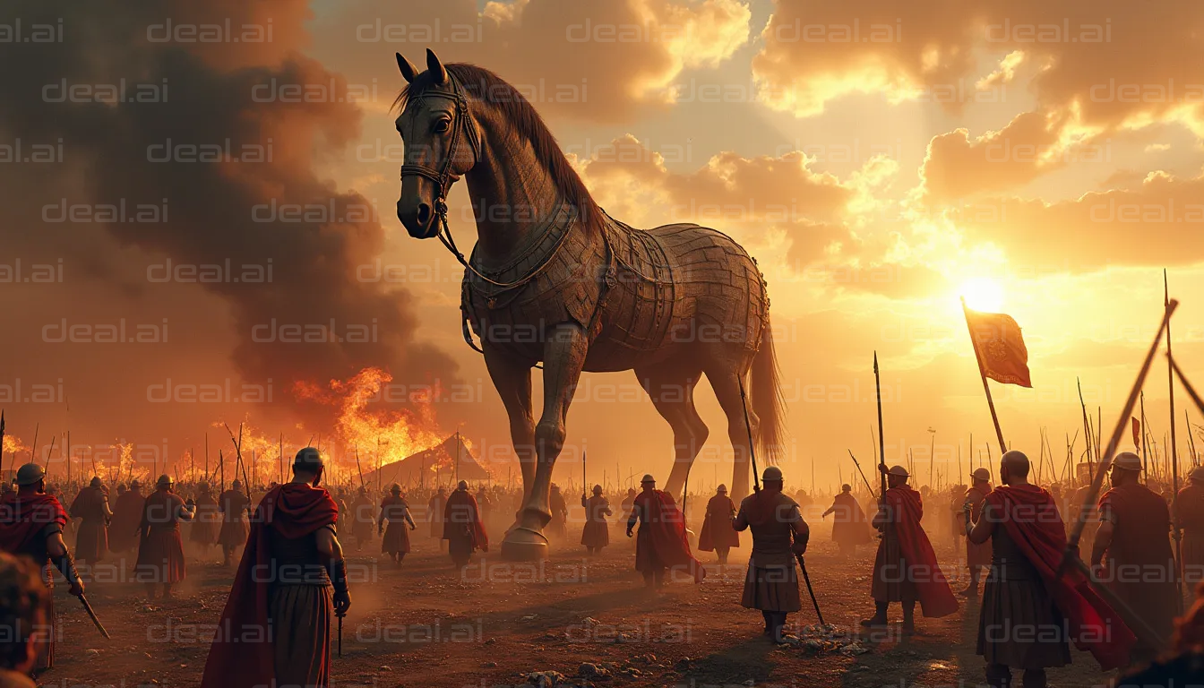 "Trojan Horse Approaching the City"