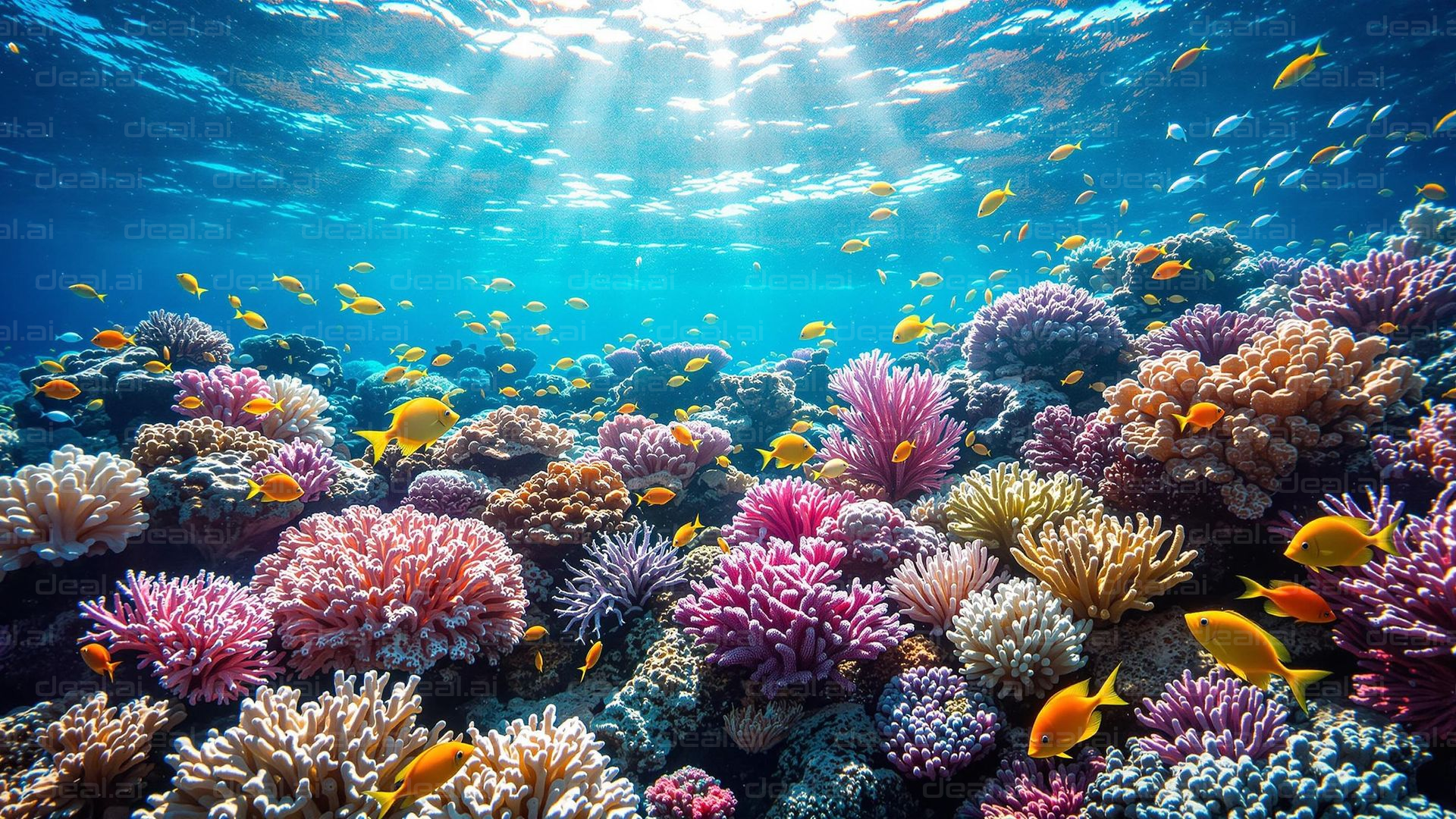 Vibrant Coral Reef Scene